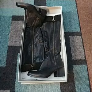 Jessica Simpson black leather boots